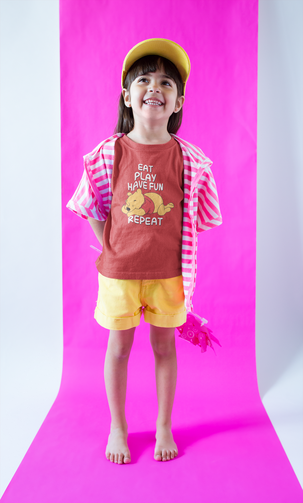 Funny Cartoon Half Sleeves T-Shirt For Girls -KidsFashionVilla