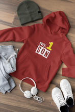 Load image into Gallery viewer, No 1 Son Mother And Son Red Matching Hoodies- KidsFashionVilla
