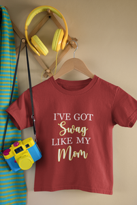 I Have Got Swag Like My Son Mother And Son Red Matching T-Shirt- KidsFashionVilla