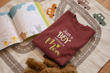 Load image into Gallery viewer, Just A Boy Who Loves His Mom Mother And Son Red Matching T-Shirt- KidsFashionVilla
