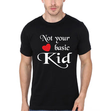 Load image into Gallery viewer, Not Your Basic Dad &amp; Not Your Basic Kid Father and Son Matching T-Shirt- KidsFashionVilla
