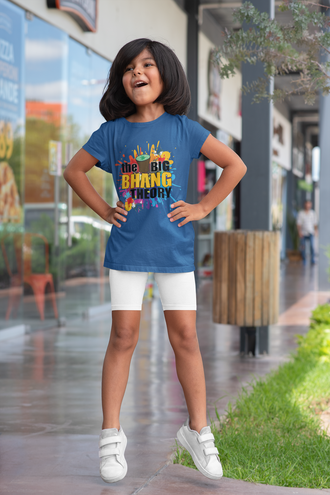 The Big Bhang Theory Holi Half Sleeves T-Shirt For Girls -KidsFashionVilla