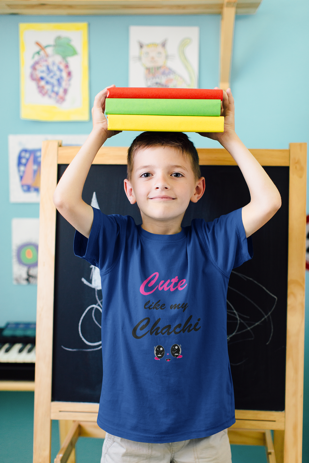 Cute Like My Chachi Half Sleeves T-Shirt for Boy-KidsFashionVilla