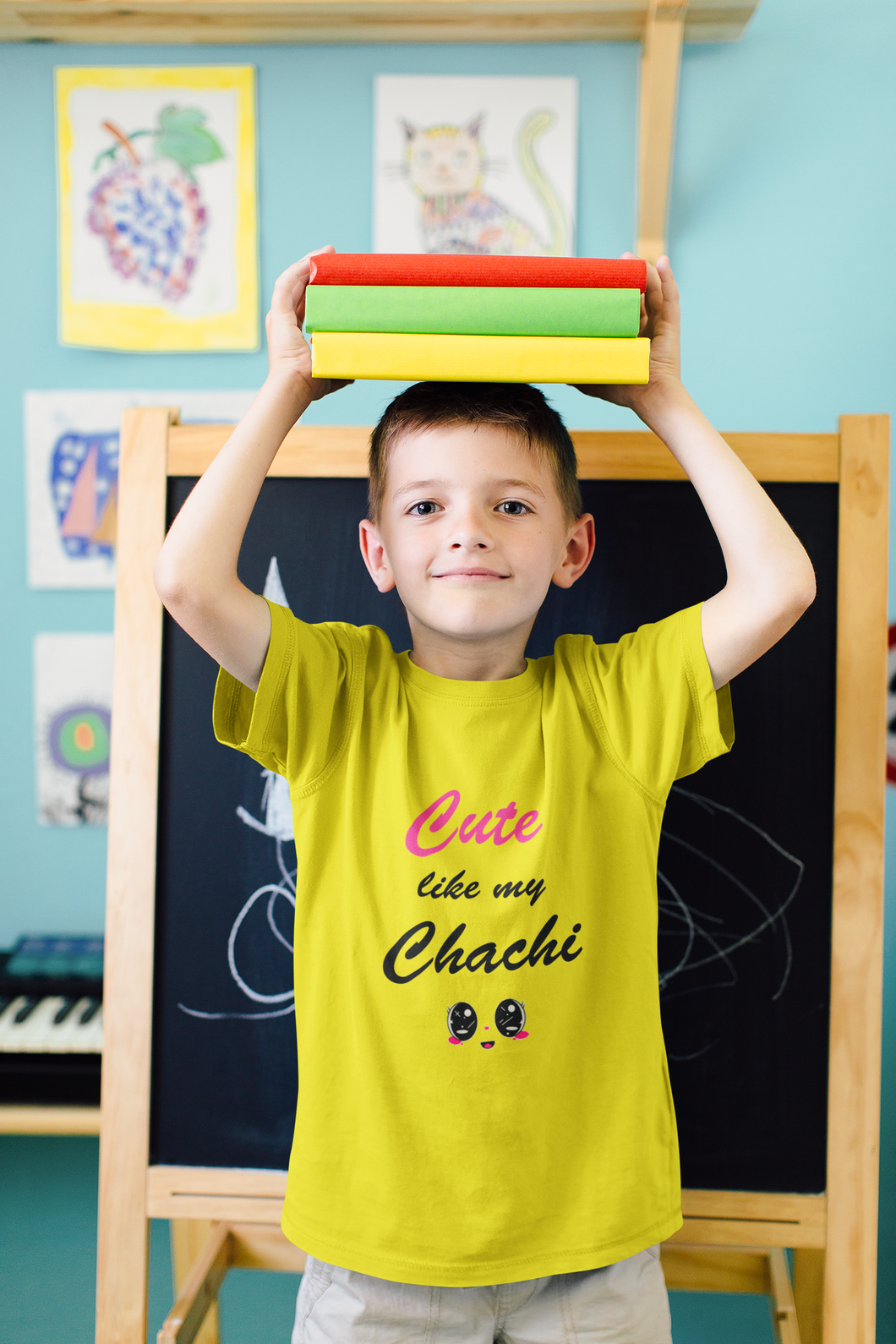 Cute Like My Chachi Half Sleeves T-Shirt for Boy-KidsFashionVilla