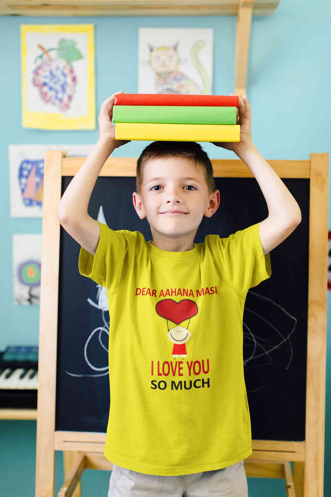 Custom Name I love My Masi So Much Half Sleeves T-Shirt for Boy-KidsFashionVilla