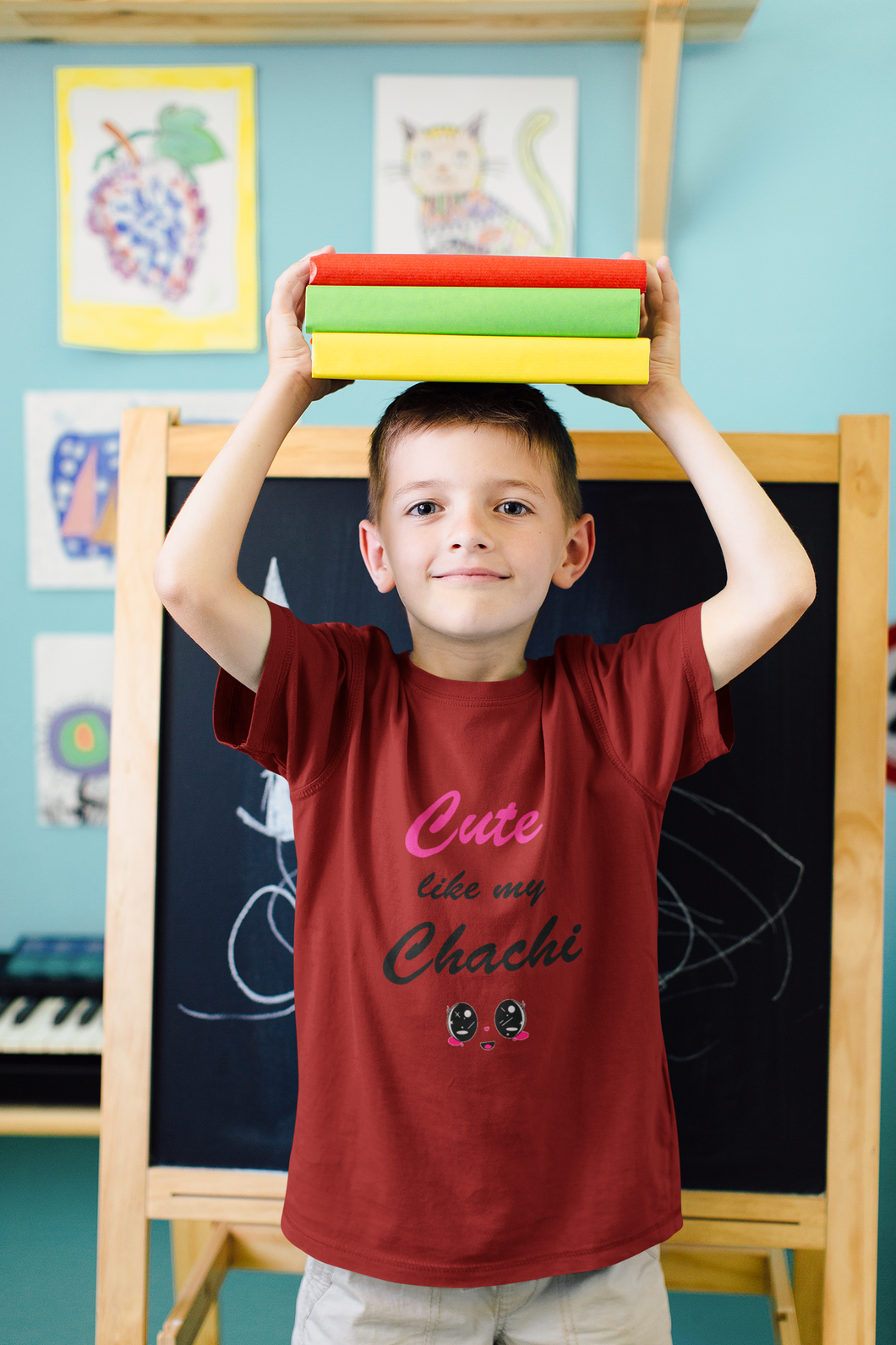 Cute Like My Chachi Half Sleeves T-Shirt for Boy-KidsFashionVilla