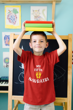 Load image into Gallery viewer, My Fifth Navratri Half Sleeves T-Shirt for Boy-KidsFashionVilla
