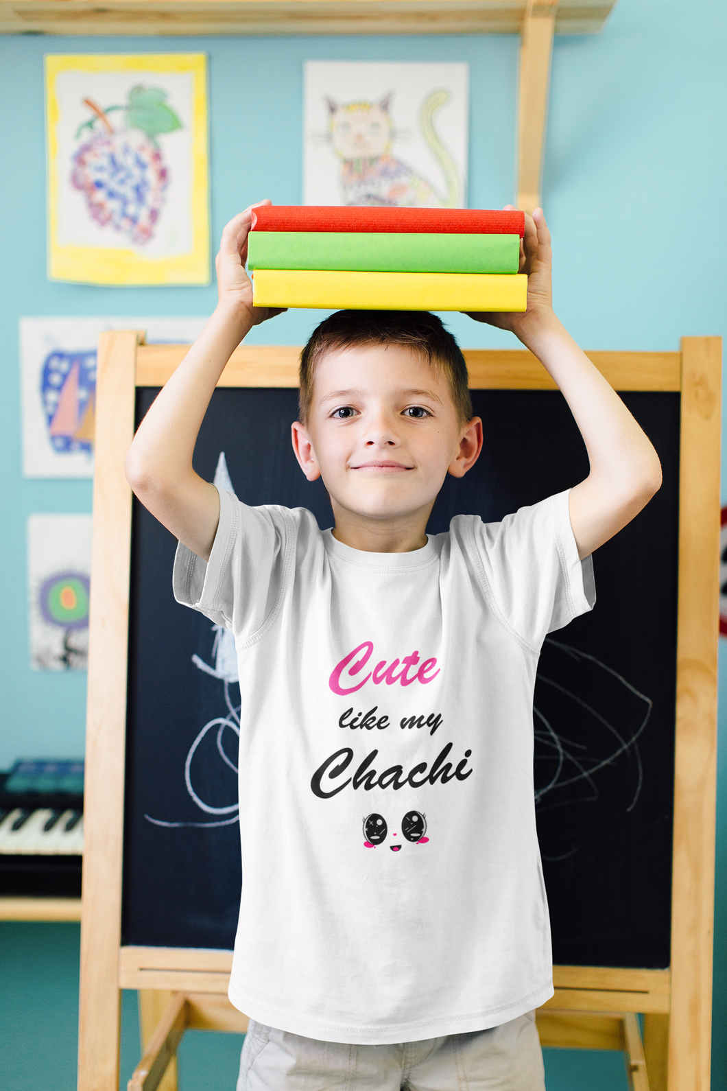 Cute Like My Chachi Half Sleeves T-Shirt for Boy-KidsFashionVilla
