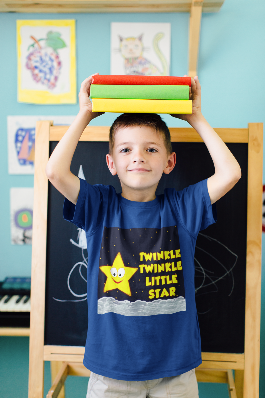 Twinkle Twinkle Little Star Poem Half Sleeves T-Shirt for Boy-KidsFashionVilla