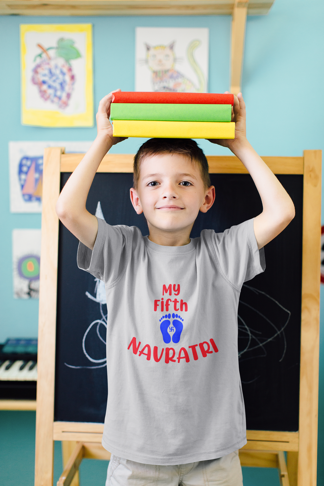 My Fifth Navratri Half Sleeves T-Shirt for Boy-KidsFashionVilla
