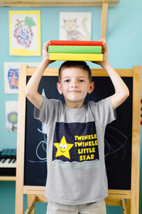 Twinkle Twinkle Little Star Poem Half Sleeves T-Shirt for Boy-KidsFashionVilla