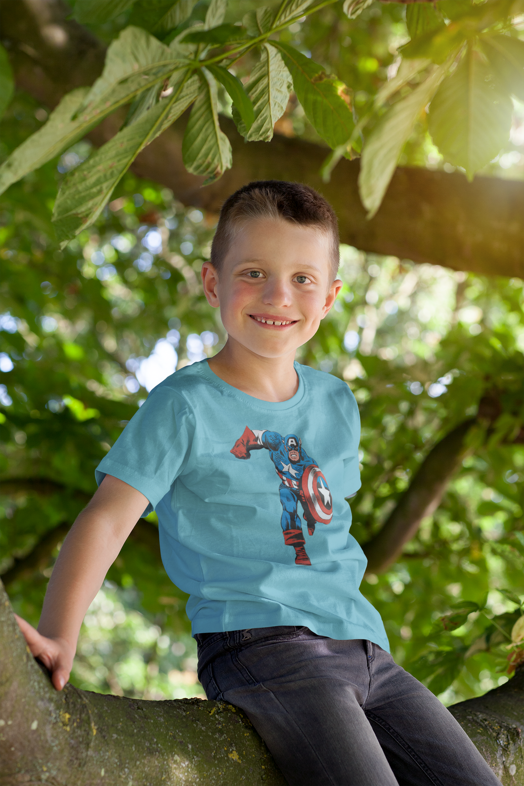Superhero Half Sleeves T-Shirt for Boy-KidsFashionVilla