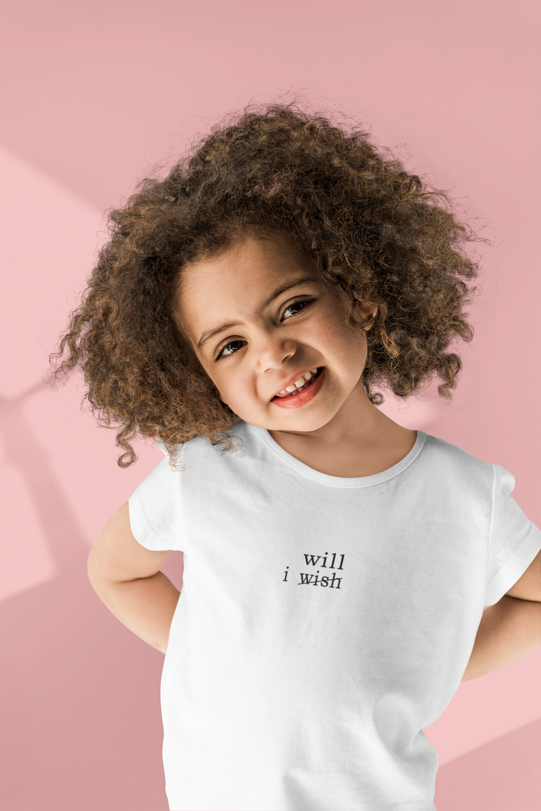 I Wish Minimals Half Sleeves T-Shirt For Girls -KidsFashionVilla