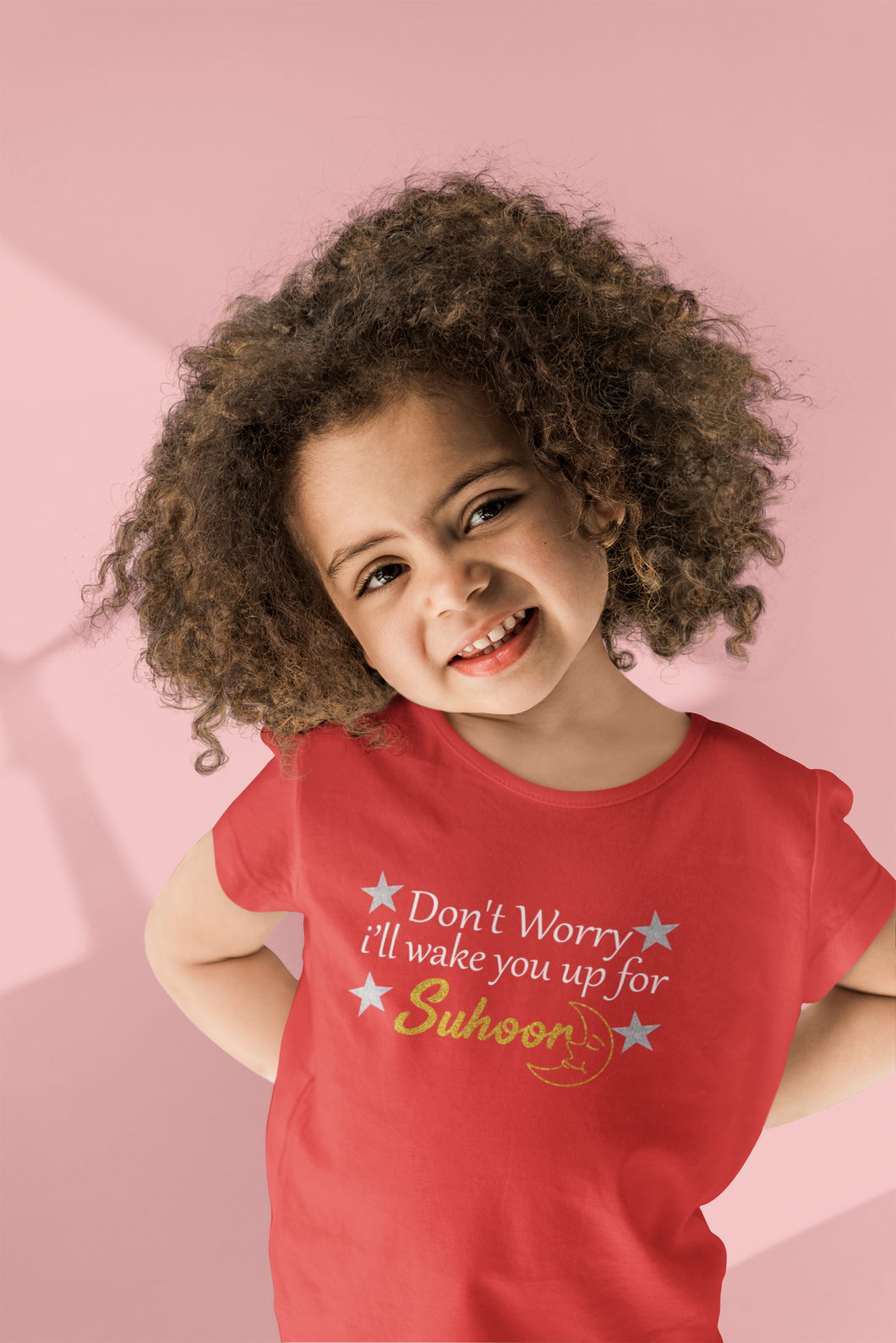 Don't Worry I'll Wake You Up For Suhoor Eid Half Sleeves T-Shirt For Girls -KidsFashionVilla