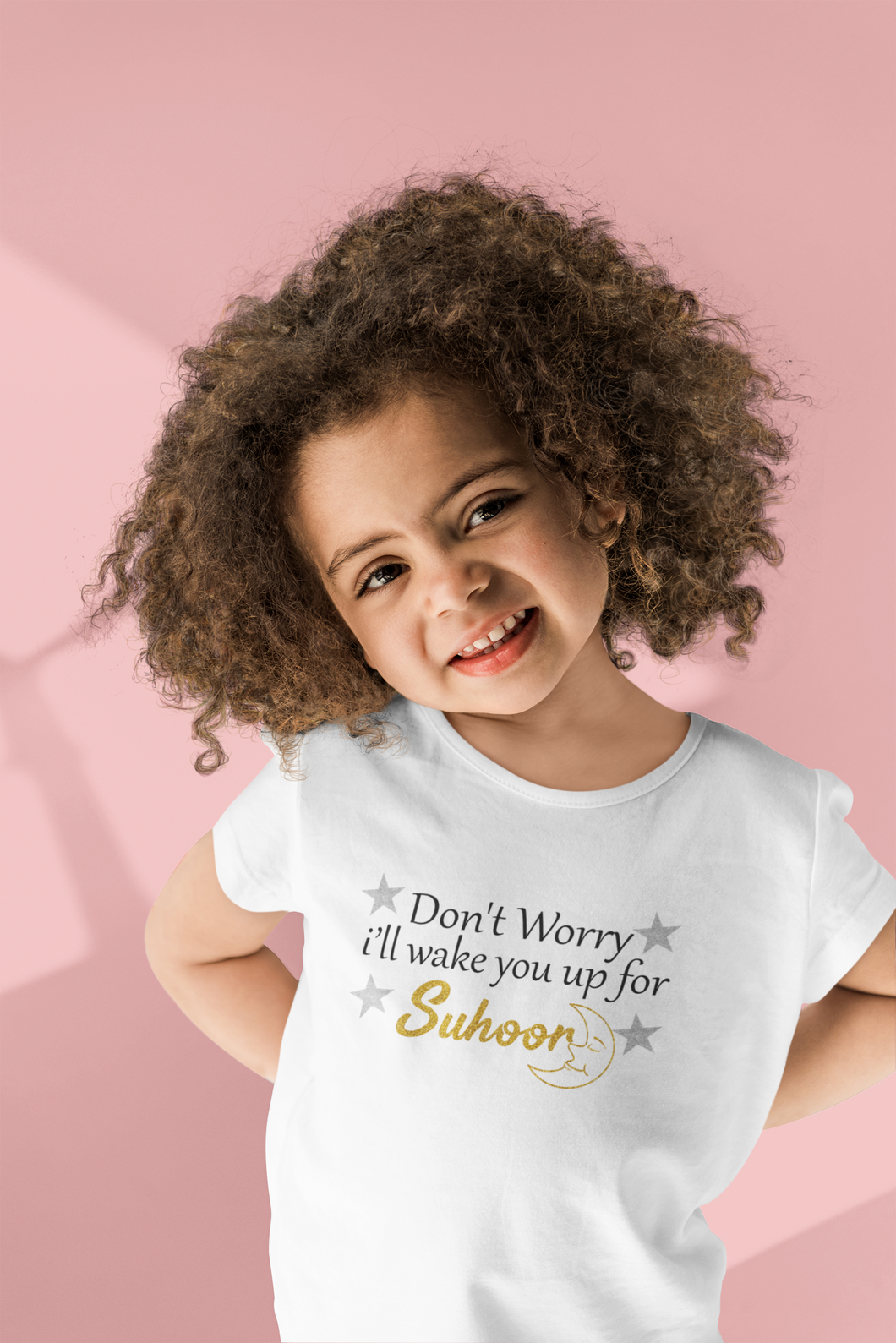 Don't Worry I'll Wake You Up For Suhoor Eid Half Sleeves T-Shirt For Girls -KidsFashionVilla