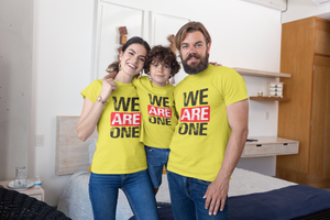 We Are One Family Matching Half Sleeves T-Shirts-KidsFashionVilla