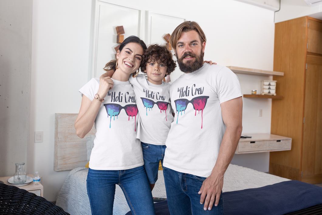The Holi Crew Holi Family Half Sleeves T-Shirts-KidsFashionVilla