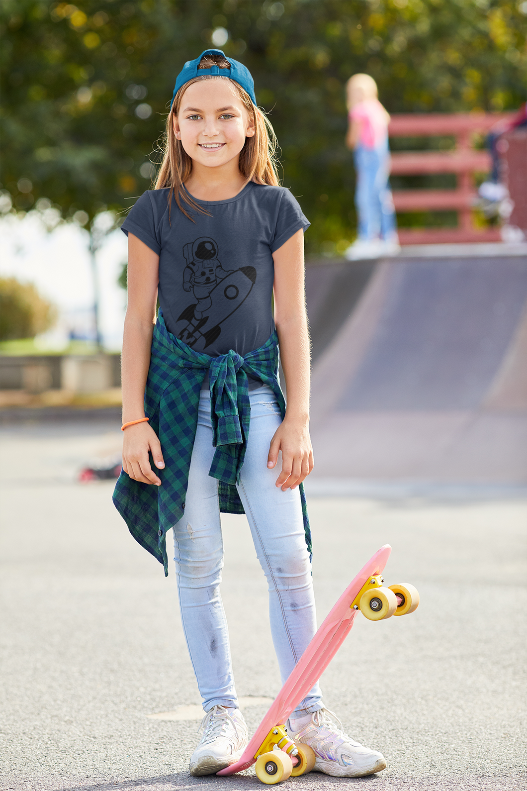 Future Astronaut Half Sleeves T-Shirt For Girls -KidsFashionVilla