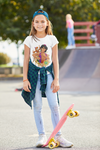 Cute Cartoon Half Sleeves T-Shirt For Girls -KidsFashionVilla