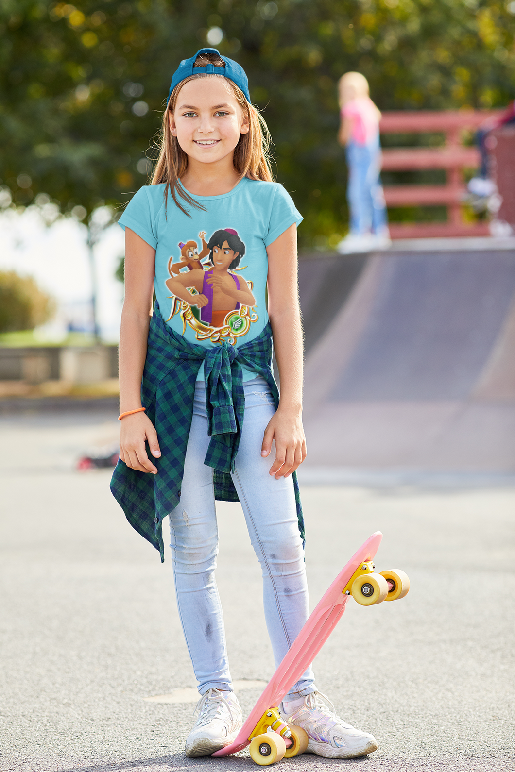 Cute Cartoon Half Sleeves T-Shirt For Girls -KidsFashionVilla