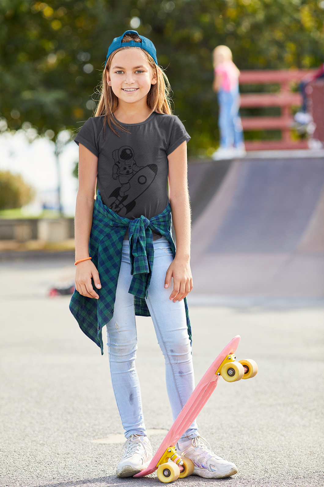 Future Astronaut Half Sleeves T-Shirt For Girls -KidsFashionVilla