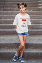 Load image into Gallery viewer, Custom Name I love My Uncle So Much Half Sleeves T-Shirt For Girls -KidsFashionVilla
