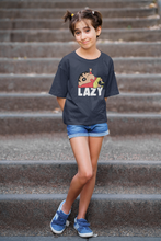 Load image into Gallery viewer, Lazy Half Sleeves T-Shirt For Girls -KidsFashionVilla
