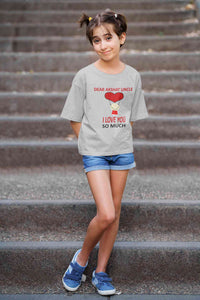 Custom Name I love My Uncle So Much Half Sleeves T-Shirt For Girls -KidsFashionVilla