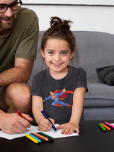 Load image into Gallery viewer, Superhero Half Sleeves T-Shirt For Girls -KidsFashionVilla
