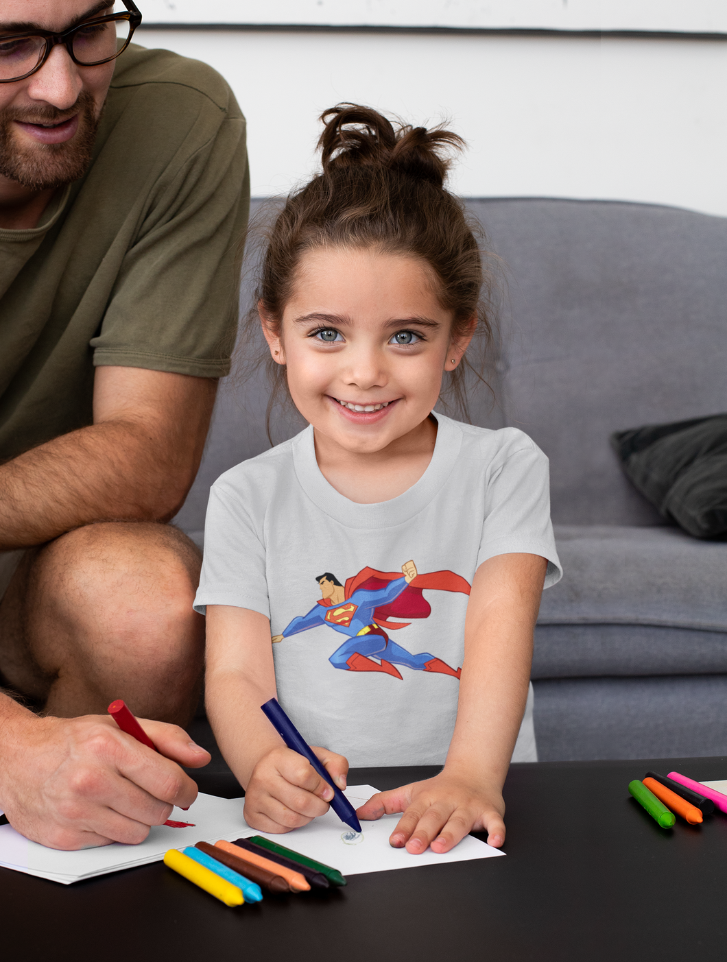 Superhero Half Sleeves T-Shirt For Girls -KidsFashionVilla