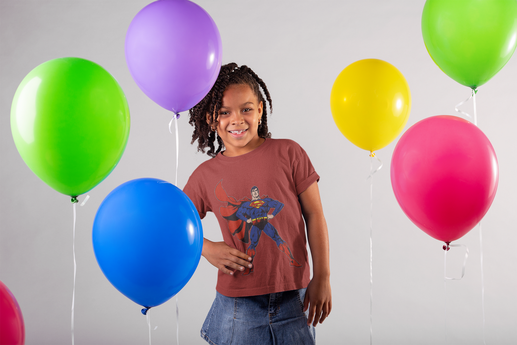 Superhero Half Sleeves T-Shirt For Girls -KidsFashionVilla