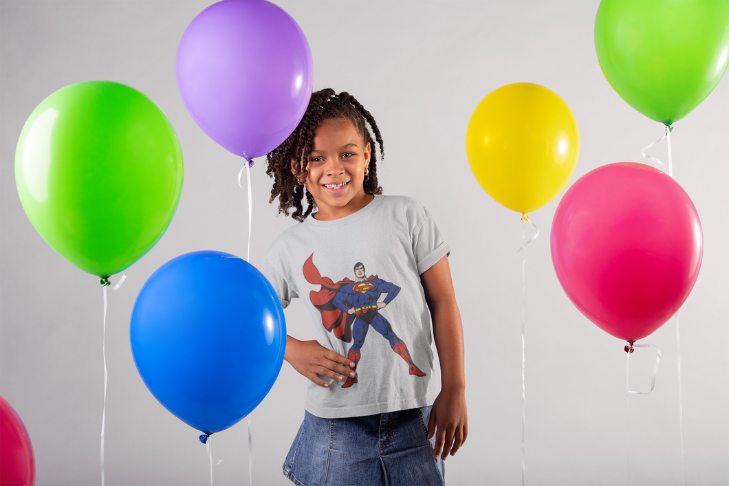 Superhero Half Sleeves T-Shirt For Girls -KidsFashionVilla