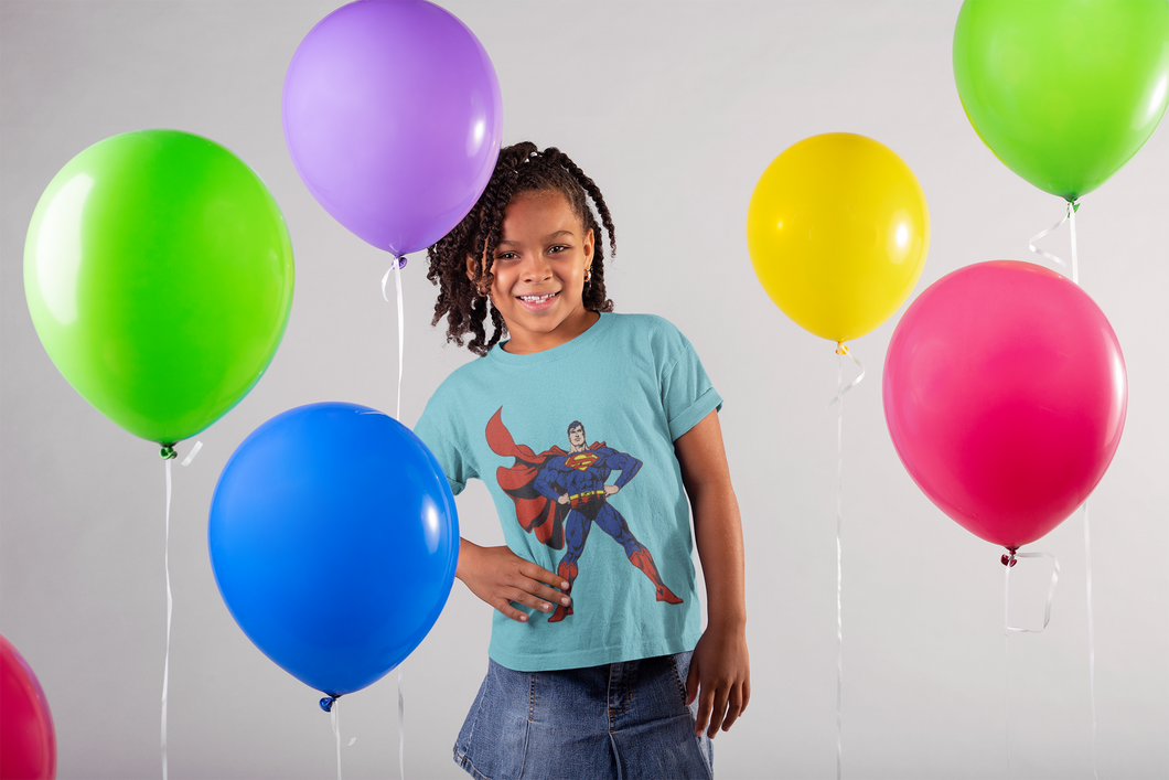 Superhero Half Sleeves T-Shirt For Girls -KidsFashionVilla