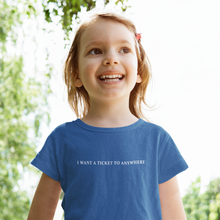 Load image into Gallery viewer, I Want Ticket Minimals Half Sleeves T-Shirt For Girls -KidsFashionVilla
