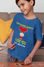 Load image into Gallery viewer, Custom Name I love My Aunty So Much Half Sleeves T-Shirt for Boy-KidsFashionVilla
