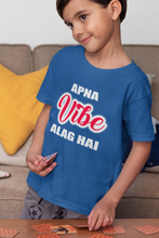 Load image into Gallery viewer, Apna Vibe Alag Hai Half Sleeves T-Shirt for Boy-KidsFashionVilla
