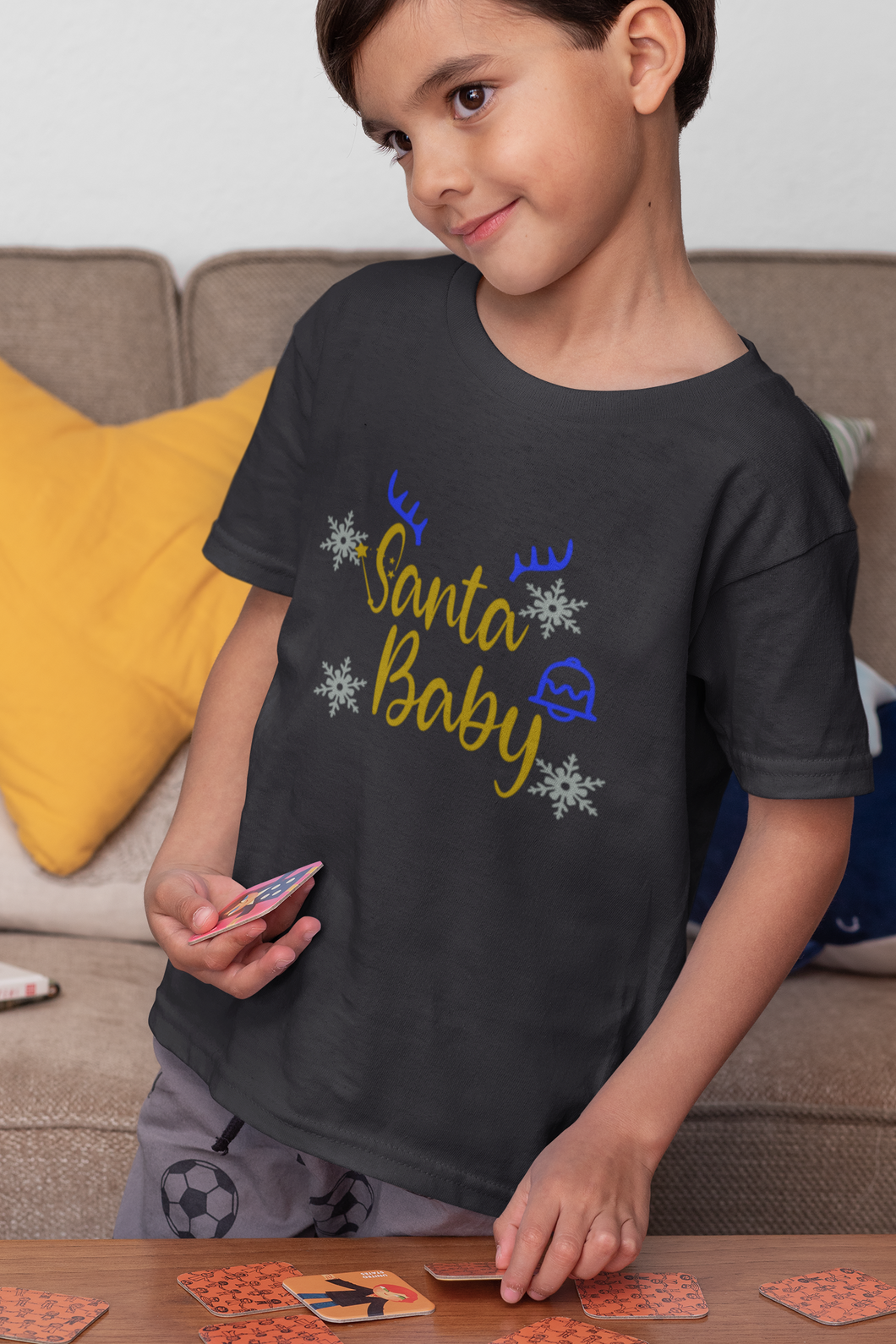 Santa Baby Christmas Half Sleeves T-Shirt for Boy-KidsFashionVilla