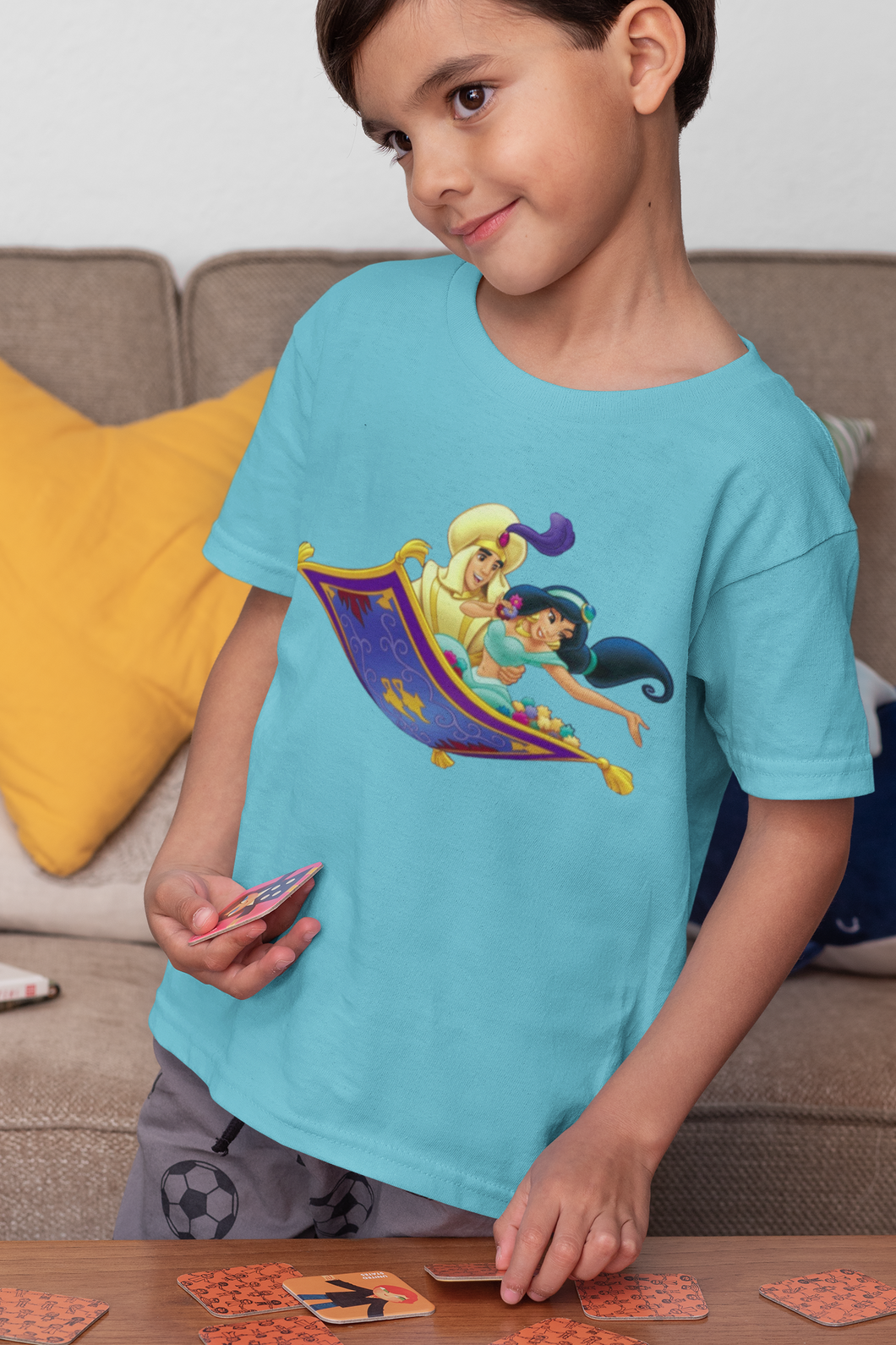 Cute Cartoon Half Sleeves T-Shirt for Boy-KidsFashionVilla
