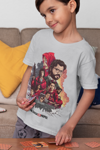 La Casa De Papel Money Heist Half Sleeves T-Shirt for Boy-KidsFashionVilla