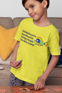 Machhali Jal ki Rani Hai Poem Half Sleeves T-Shirt for Boy-KidsFashionVilla
