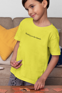 Mentally On The beach Minimals Half Sleeves T-Shirt for Boy-KidsFashionVilla
