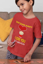 Load image into Gallery viewer, Custom Name I love My Aunty So Much Half Sleeves T-Shirt for Boy-KidsFashionVilla
