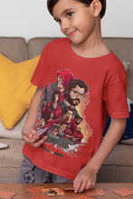 Load image into Gallery viewer, La Casa De Papel Money Heist Half Sleeves T-Shirt for Boy-KidsFashionVilla
