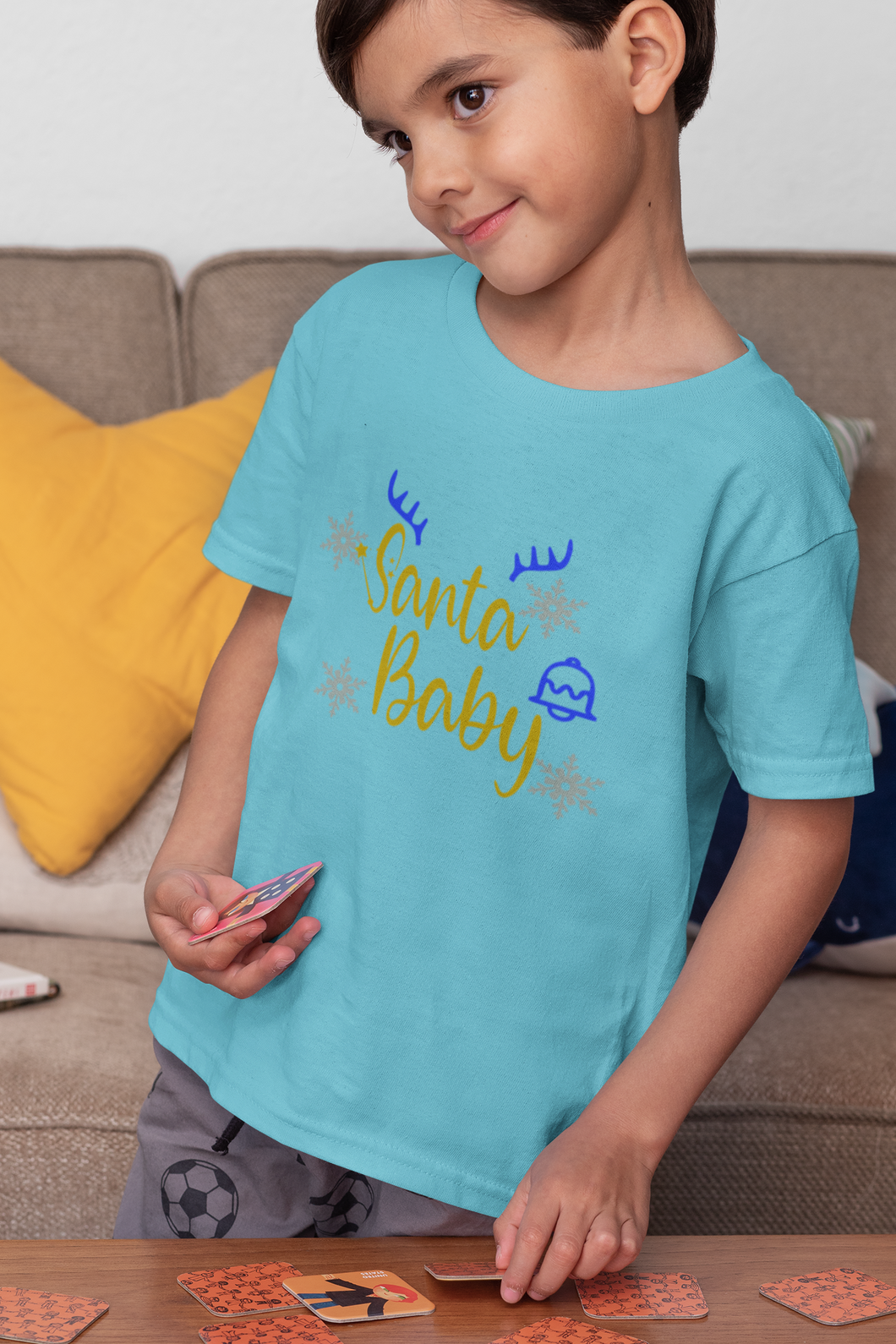 Santa Baby Christmas Half Sleeves T-Shirt for Boy-KidsFashionVilla