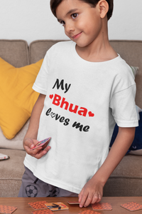 Bhua Loves Me Half Sleeves T-Shirt for Boy-KidsFashionVilla