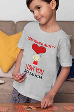 Load image into Gallery viewer, Custom Name I love My Aunty So Much Half Sleeves T-Shirt for Boy-KidsFashionVilla
