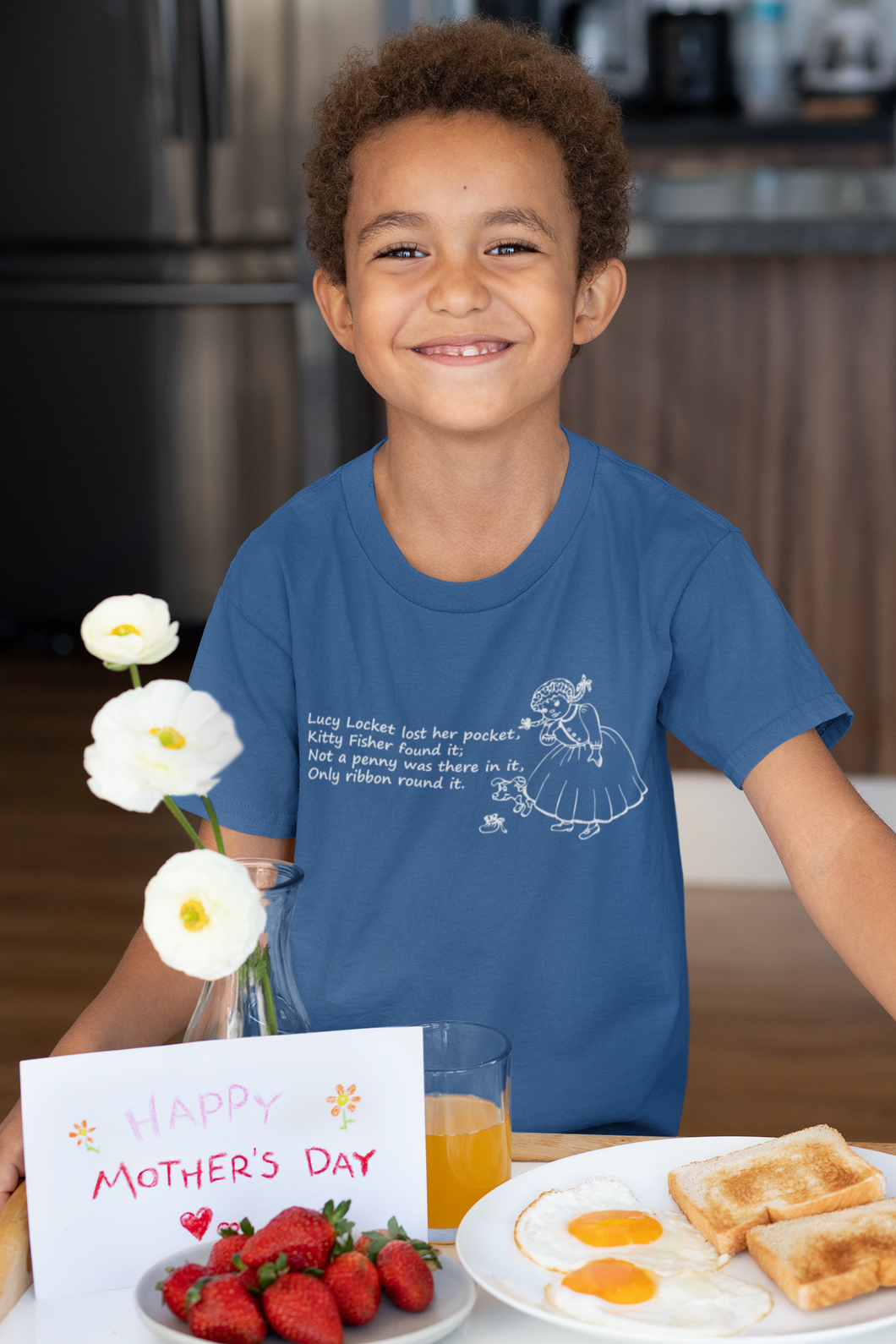 Lucy Locket Poem Half Sleeves T-Shirt for Boy-KidsFashionVilla