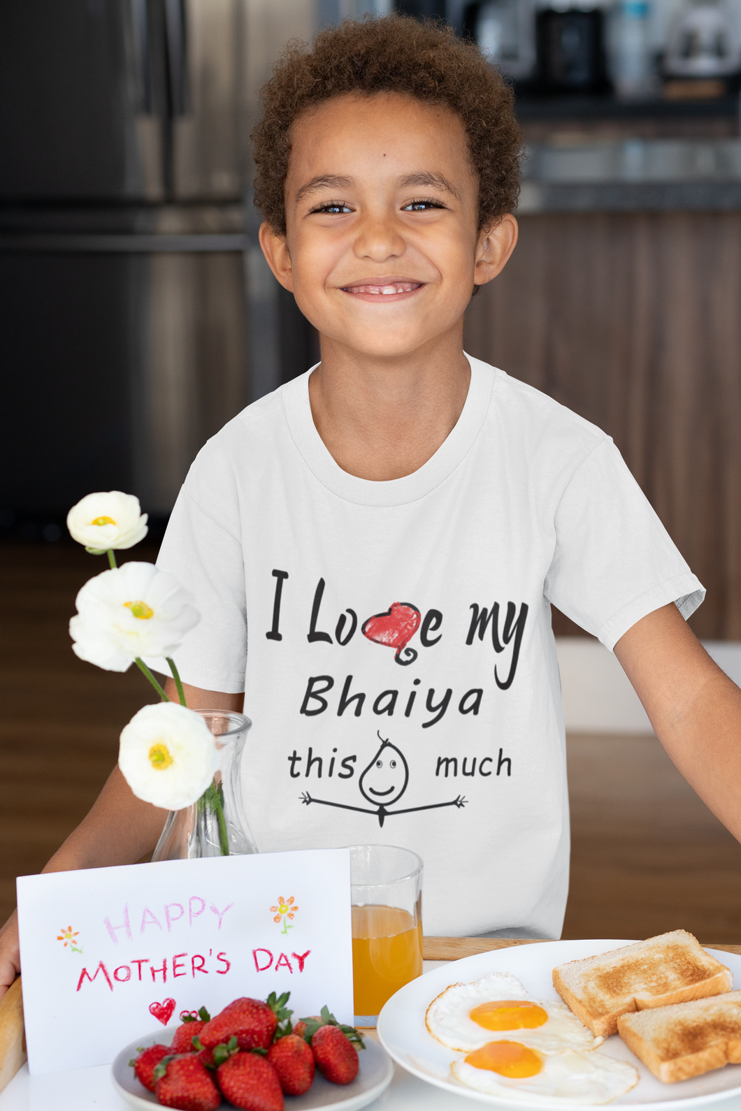 I Love My Bhaiya Half Sleeves T-Shirt for Boy-KidsFashionVilla