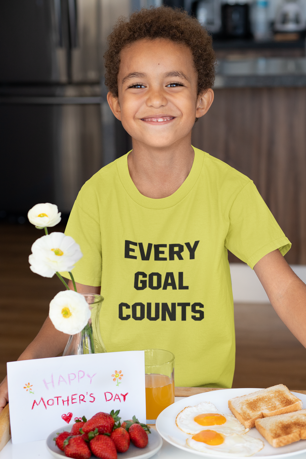 Every Goals Counts Half Sleeves T-Shirt for Boy-KidsFashionVilla