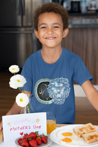 Leo Zodiac Sign Half Sleeves T-Shirt for Boy-KidsFashionVilla